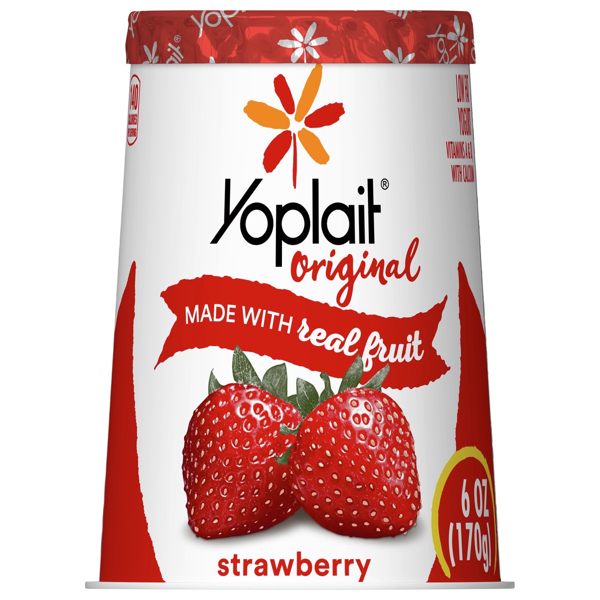 slide 1 of 9, Yoplait Original Strawberry Low Fat Yogurt, 6 OZ Yogurt Cup, 6 oz