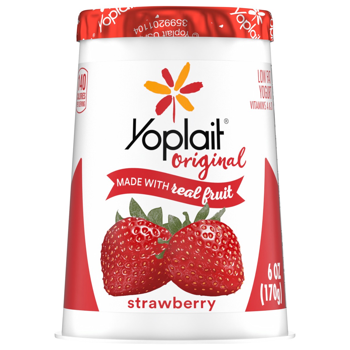 slide 1 of 9, Yoplait Original Strawberry Low Fat Yogurt, 6 oz Yogurt Cup, 6 oz