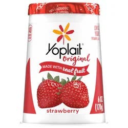 Yoplait Original Strawberry Low Fat Yogurt, 6 oz Yogurt Cup