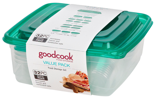 slide 1 of 1, Good Cook Food Storage Set, 32 ct