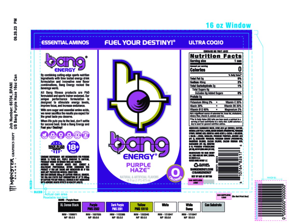 slide 3 of 8, Bang Purple Haze Energy Drink 16 fl oz, 16 fl oz