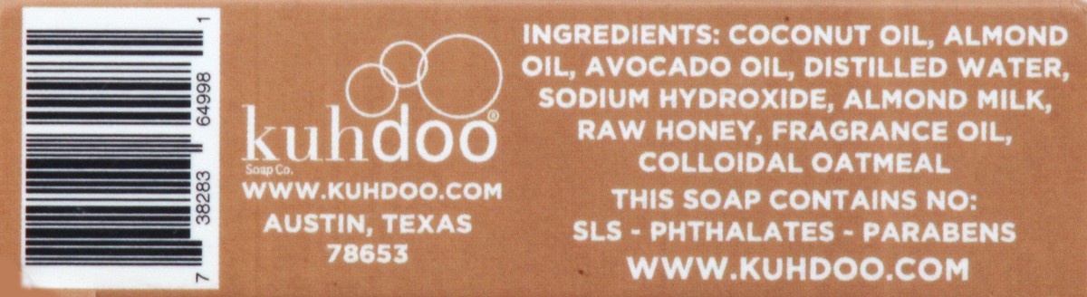 slide 4 of 12, Kuhdoo Handcrafted Natural Almond & Honey Soap 4.5 oz, 4.5 oz