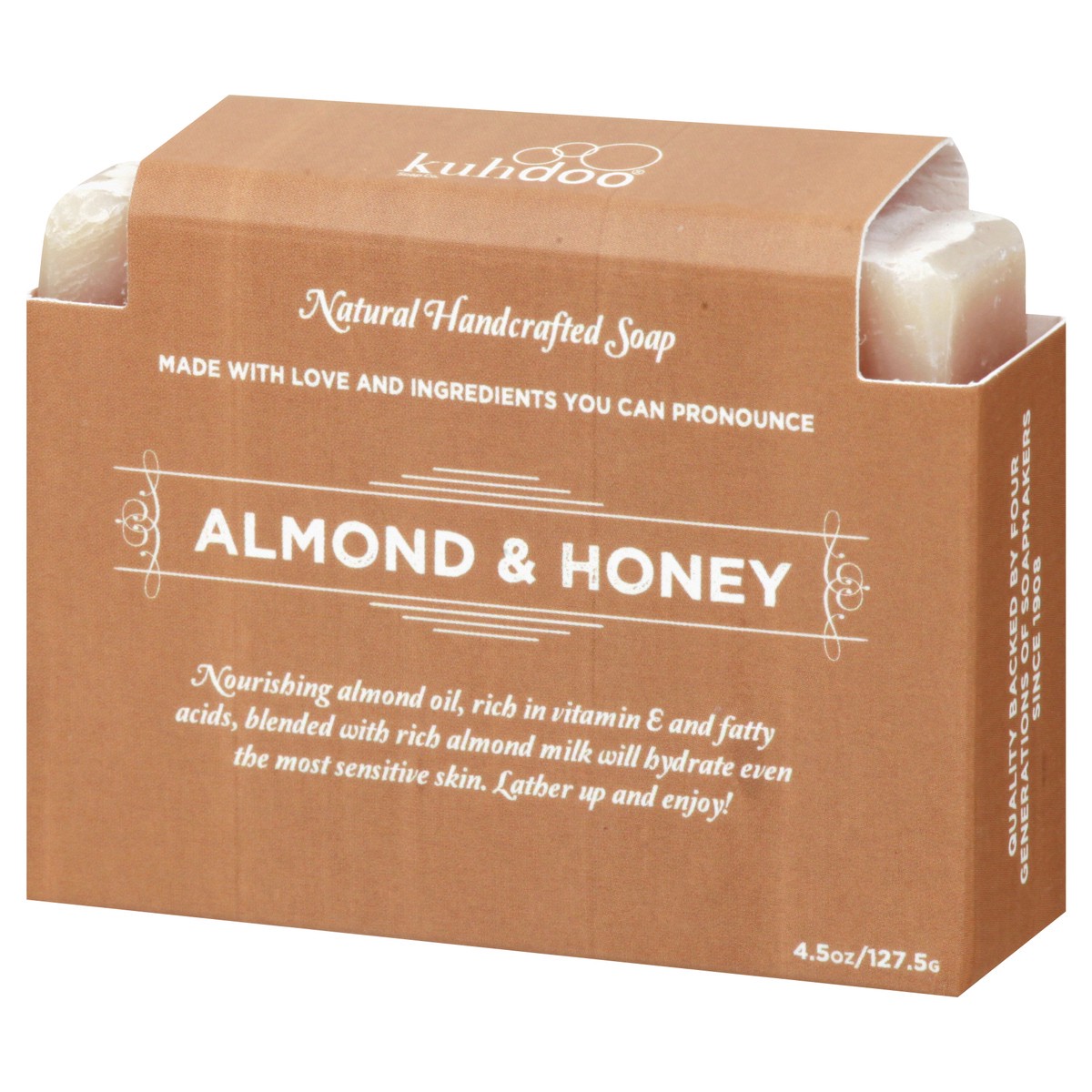 slide 9 of 12, Kuhdoo Handcrafted Natural Almond & Honey Soap 4.5 oz, 4.5 oz