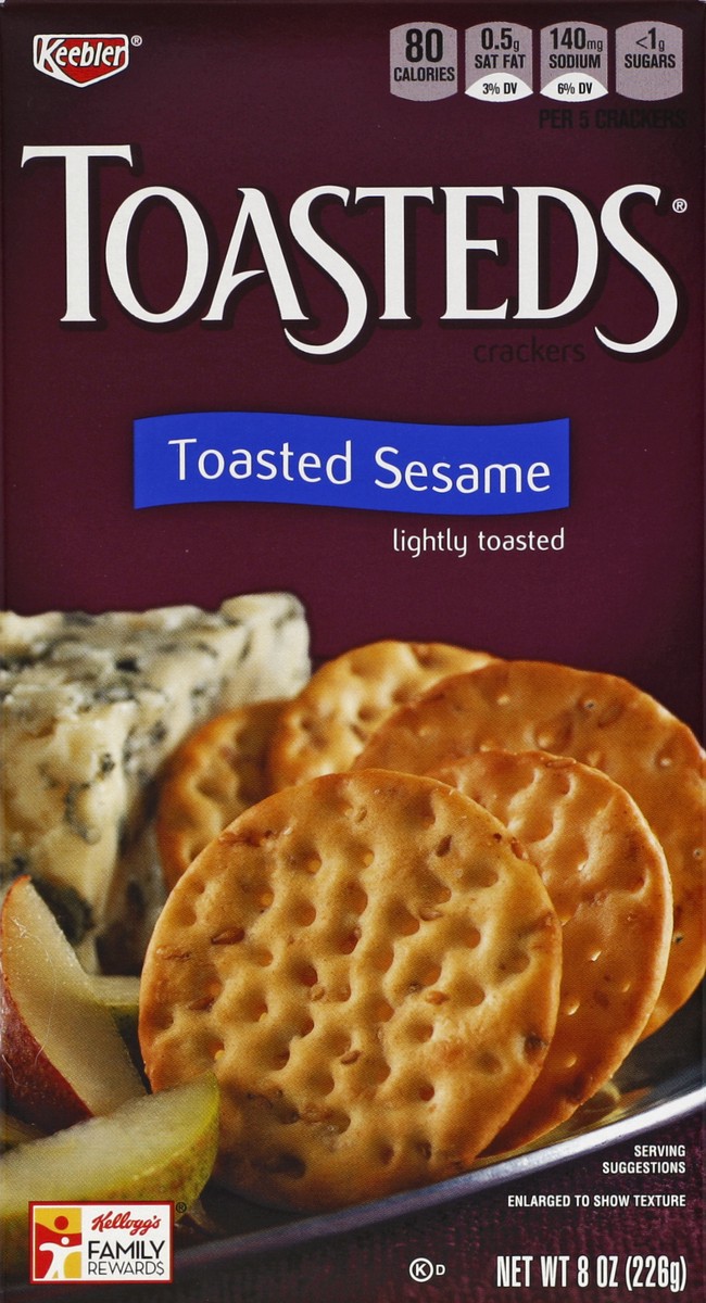 slide 1 of 8, Toasteds Crackers 8 oz, 8 oz