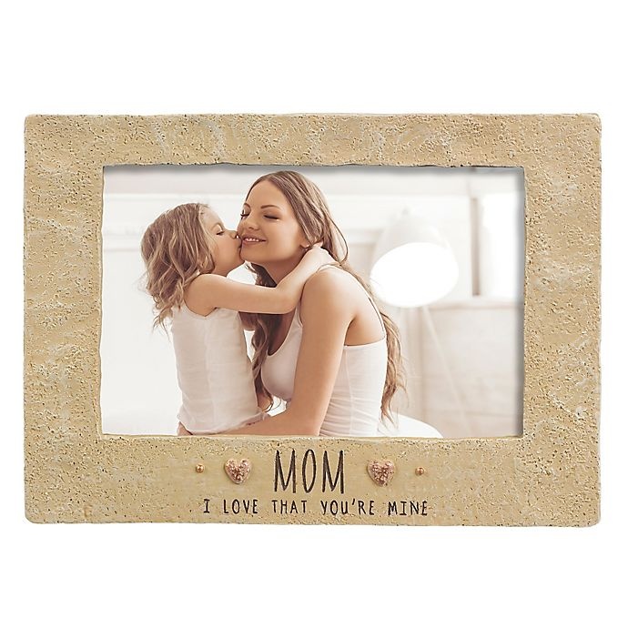 slide 1 of 1, Grasslands Road Mom'' Cement Picture Frame'', 4 in x 6 in