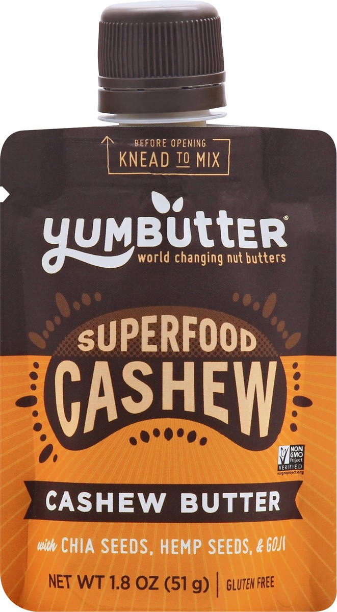 slide 12 of 13, YumButter Superfood Cashew Cashew Butter 1.8 oz, 1.8 oz