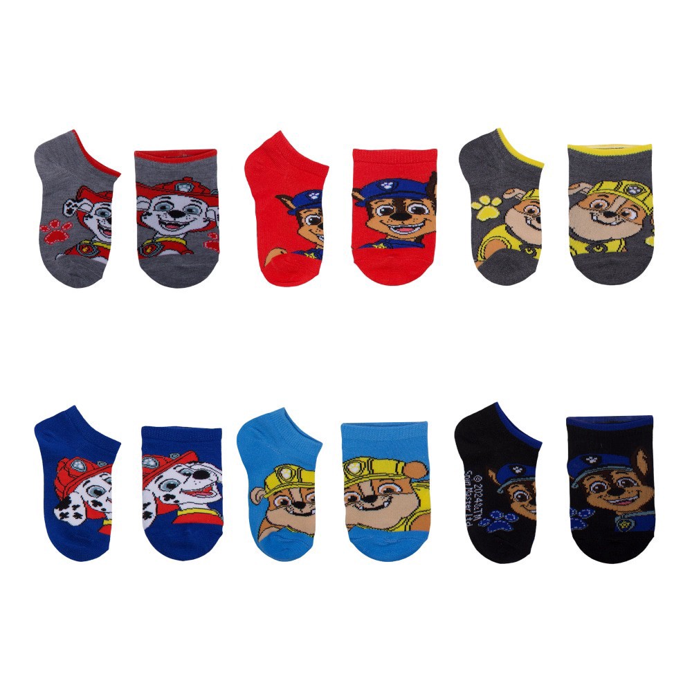 slide 1 of 6, PAW Patrol Action Pups Boys Socks, 6 ct
