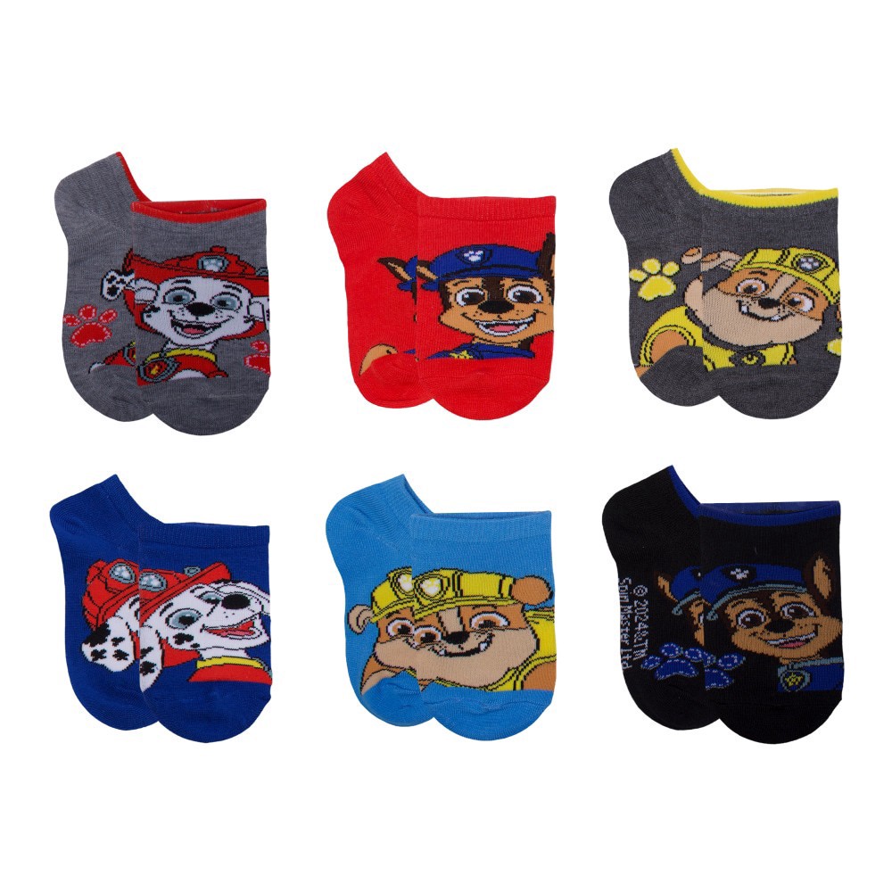 slide 4 of 6, PAW Patrol Action Pups Boys Socks, 6 ct