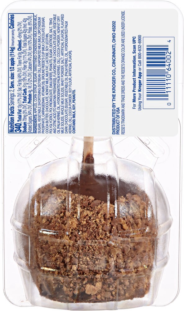 slide 2 of 2, Kroger® Caramel & Chocolate Dipped Apple with Reese's Peanut Butter Cups, 8 oz