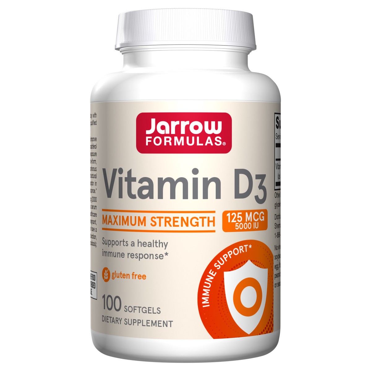 slide 1 of 4, Jarrow Formulas Vitamin D3 5000 IU (125 mcg) - 100 Servings (Softgels) - Bone Health, Immune Support & Calcium Metabolism Support - Dietary Supplement - Gluten Free, 100 ct