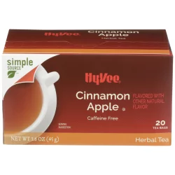 Hy-vee Cinnamon Apple Caffeine Free Herbal Tea Bags - 20 ct; 1.6 oz