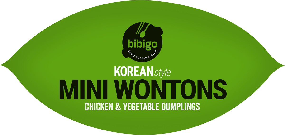 slide 3 of 4, Bibigo frozen mini wontons, chicken & vegetables, 24 oz