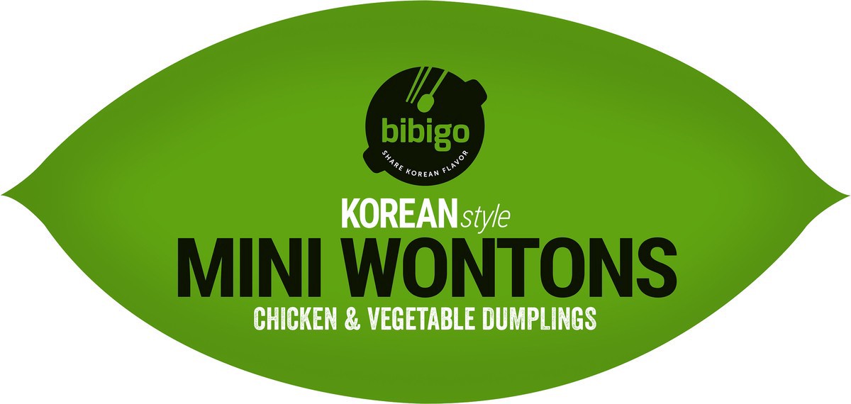 slide 2 of 4, Bibigo Mini Wontons Chicken & Vegetable Dumplings, 24 oz