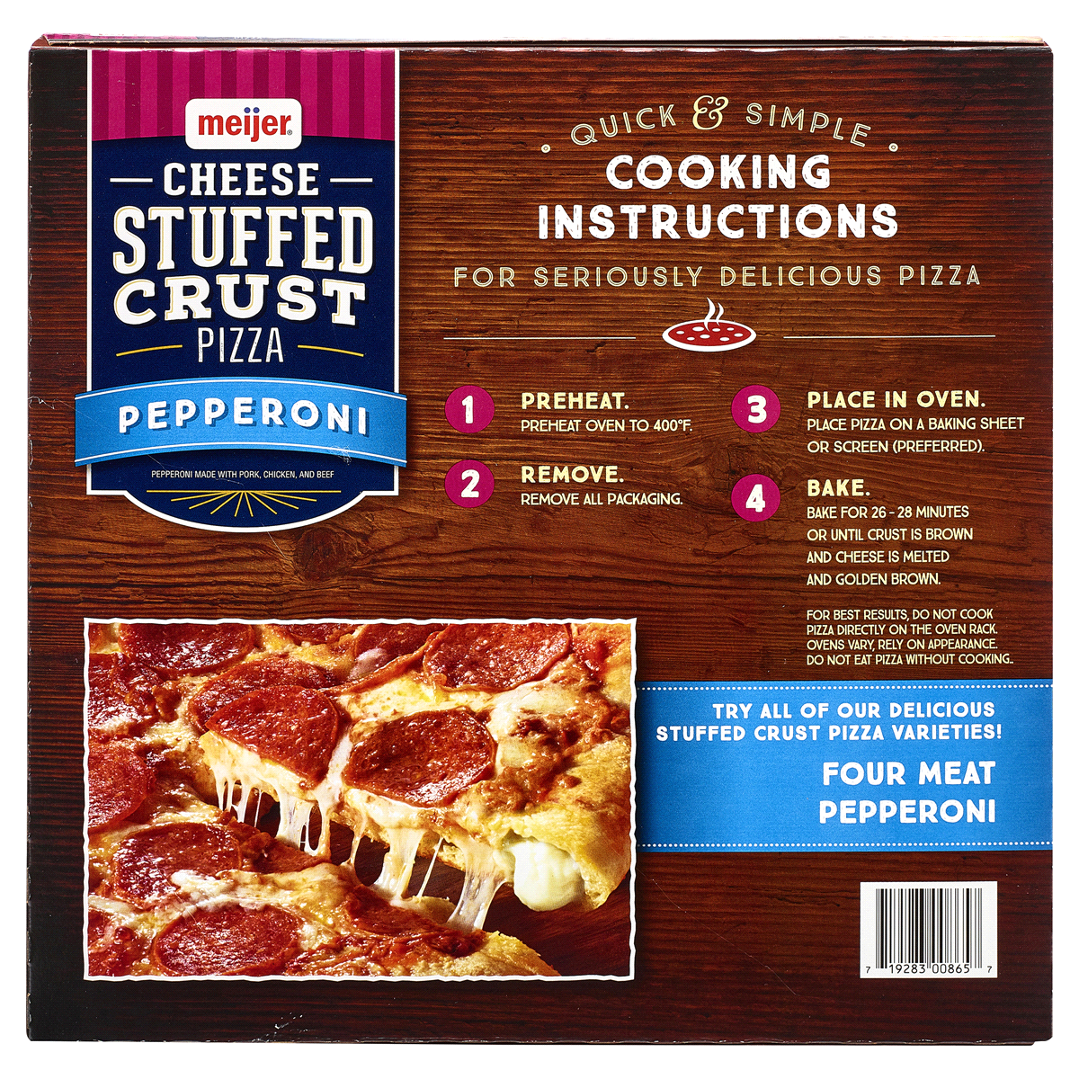 slide 3 of 3, Meijer Stuffed Crust Pepperoni Pizza, 32.7 oz