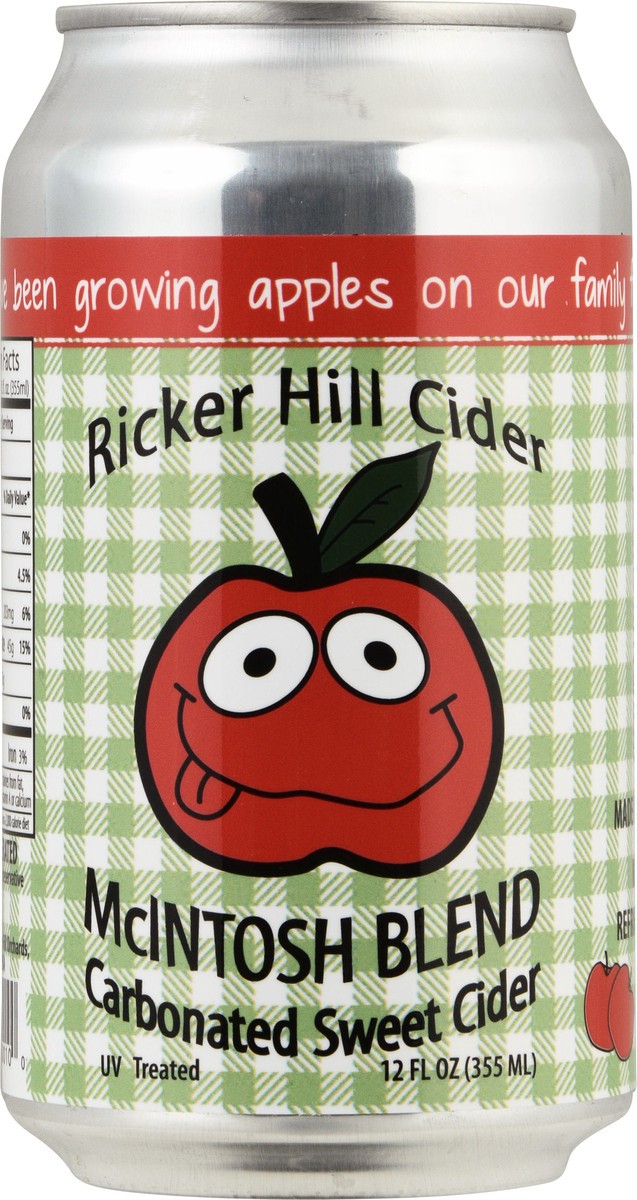 slide 8 of 13, Ricker Hill Cider Carbonated McIntosh Blend Sweet Cider 12 fl oz, 12 fl oz