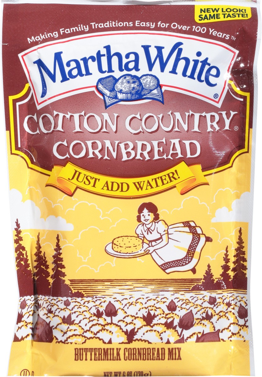 slide 5 of 9, Martha White Cotton Country Buttermilk Cornbread Mix 6 oz, 6 oz