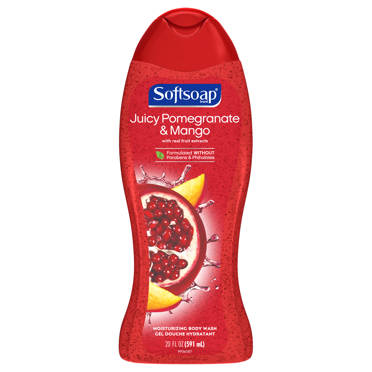 slide 1 of 1, Softsoap Juicy Pomegranate & Mango Body Wash, 20 fl oz