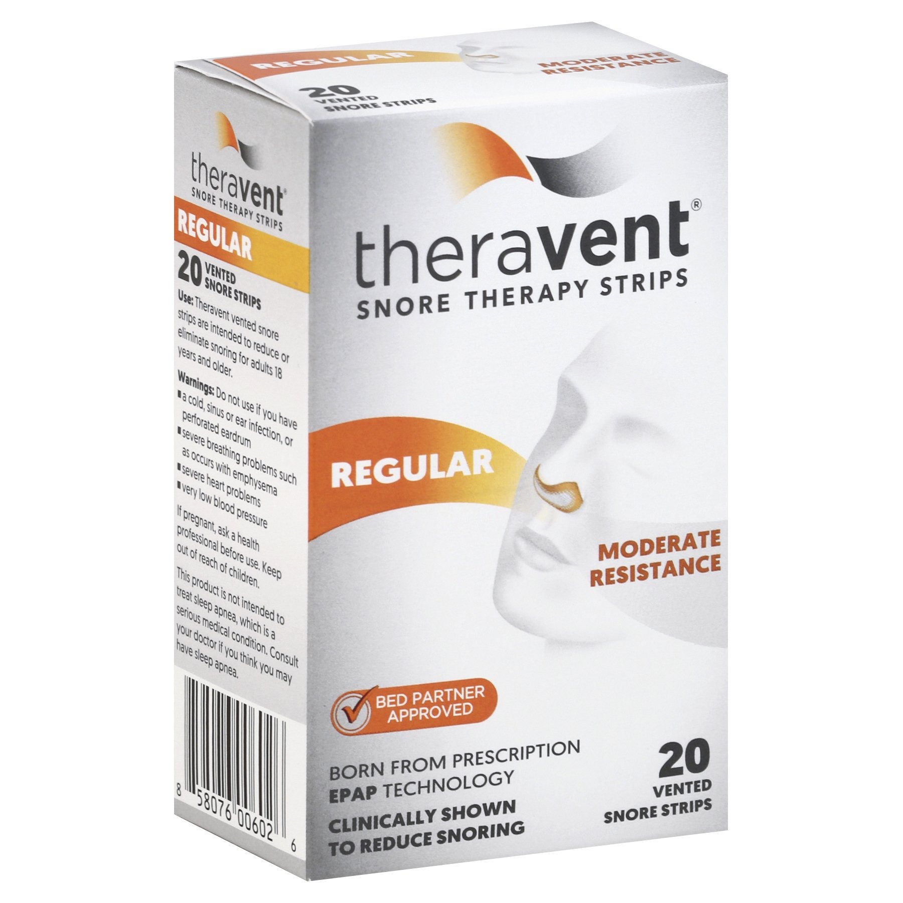 slide 1 of 1, Theravent Snore Therapy Strips Regular, 20 ct