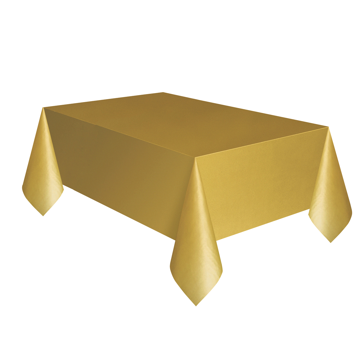slide 1 of 1, Unique Industries Gold Plastic Table Covers, 2 ct; 54 in x 108 in