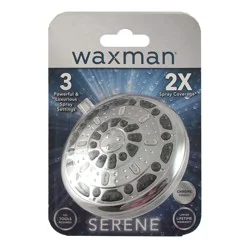 Waxman Serene 3 Position Chrome Fixed Shower Head.