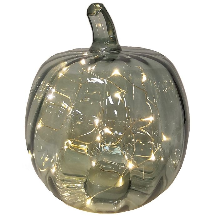 slide 1 of 4, Bee & Willow Home Bee & Willow Glass LED Pumpkin, 10 in