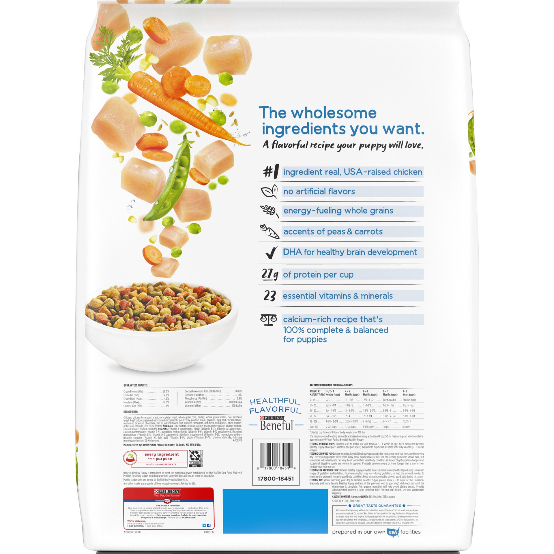 slide 4 of 9, Beneful Purina Beneful Healthy Puppy With Farm-Raised Chicken Dry Puppy Dog Food - 14 lb. Bag, 14 lb