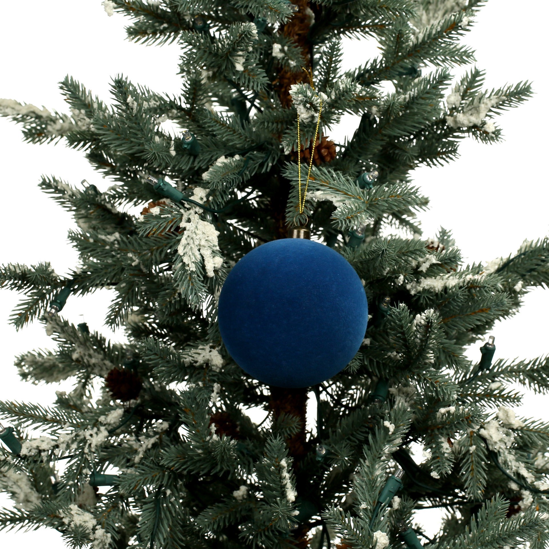 slide 2 of 3, 4 Pack 3.8" Flocked Shatterproof Ball Ornaments By Ashland, 4 ct