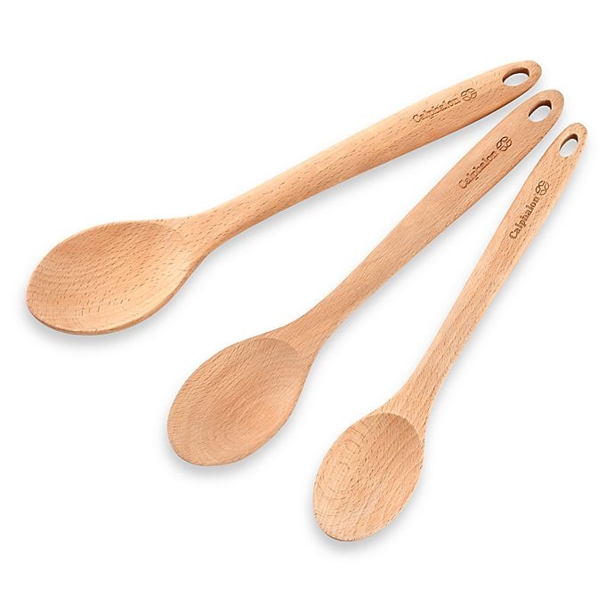 slide 1 of 1, Calphalon Wood Spoon Set, 3 ct