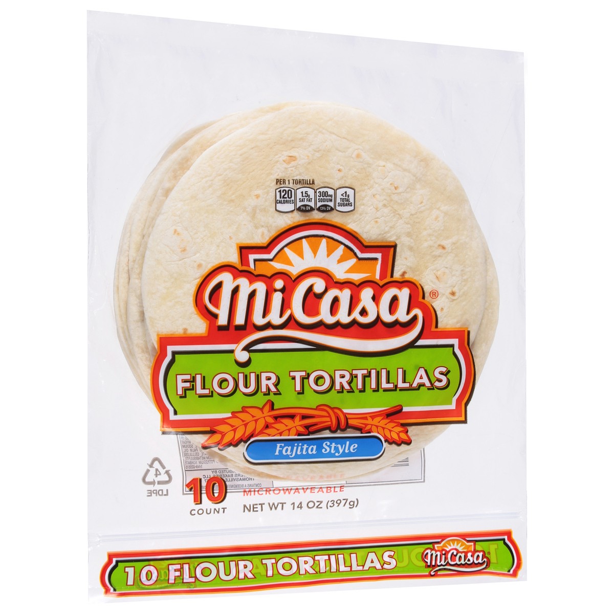 slide 2 of 9, MiCasa Fajita Style Flour Tortillas 10 ea, 10 ct