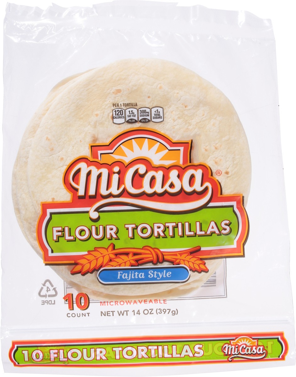 slide 6 of 9, MiCasa Fajita Style Flour Tortillas 10 ea, 10 ct