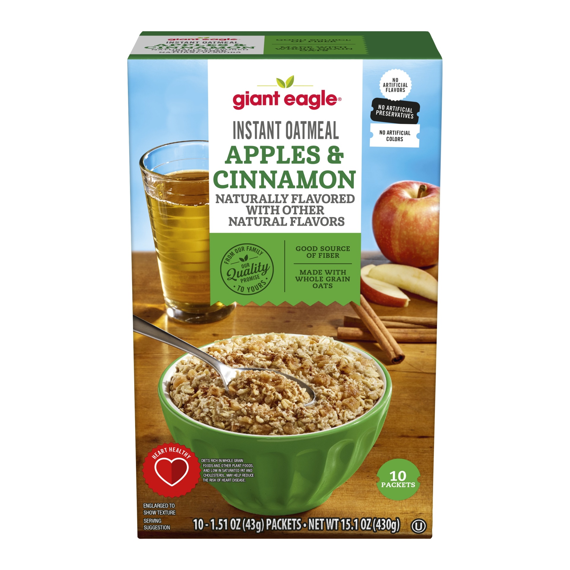 slide 1 of 1, Ge Apple Cinnamon Instant Oatmeal - 15.1 oz, 15.1 oz