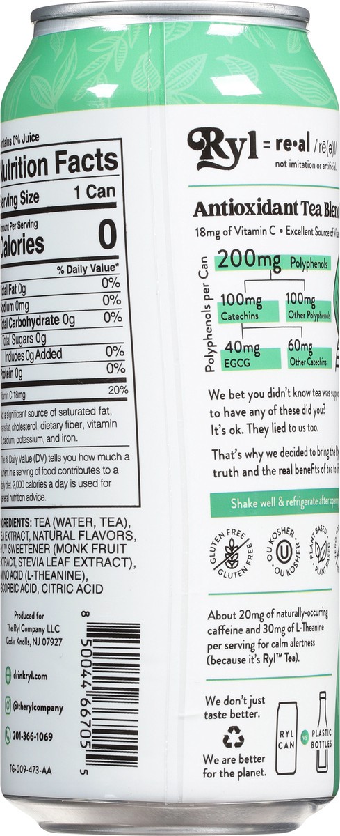 slide 3 of 9, The Ryl Co. Ryl Green Iced Tea - 16 fl oz, 16 fl oz