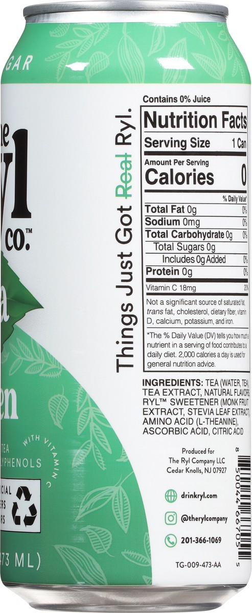 slide 6 of 9, The Ryl Co. Ryl Green Iced Tea - 16 fl oz, 16 fl oz