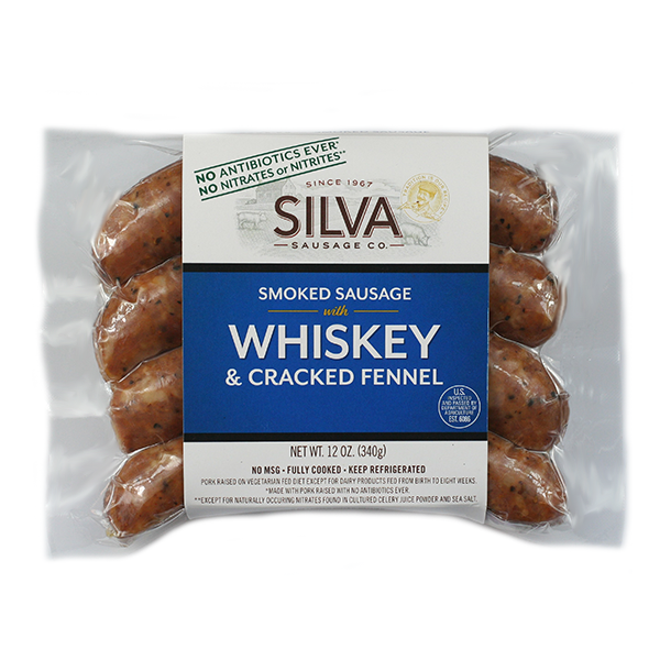 slide 1 of 1, Silva Antibiotic-Free Whiskey Fennel Smoked Pork Sausage, 12 oz