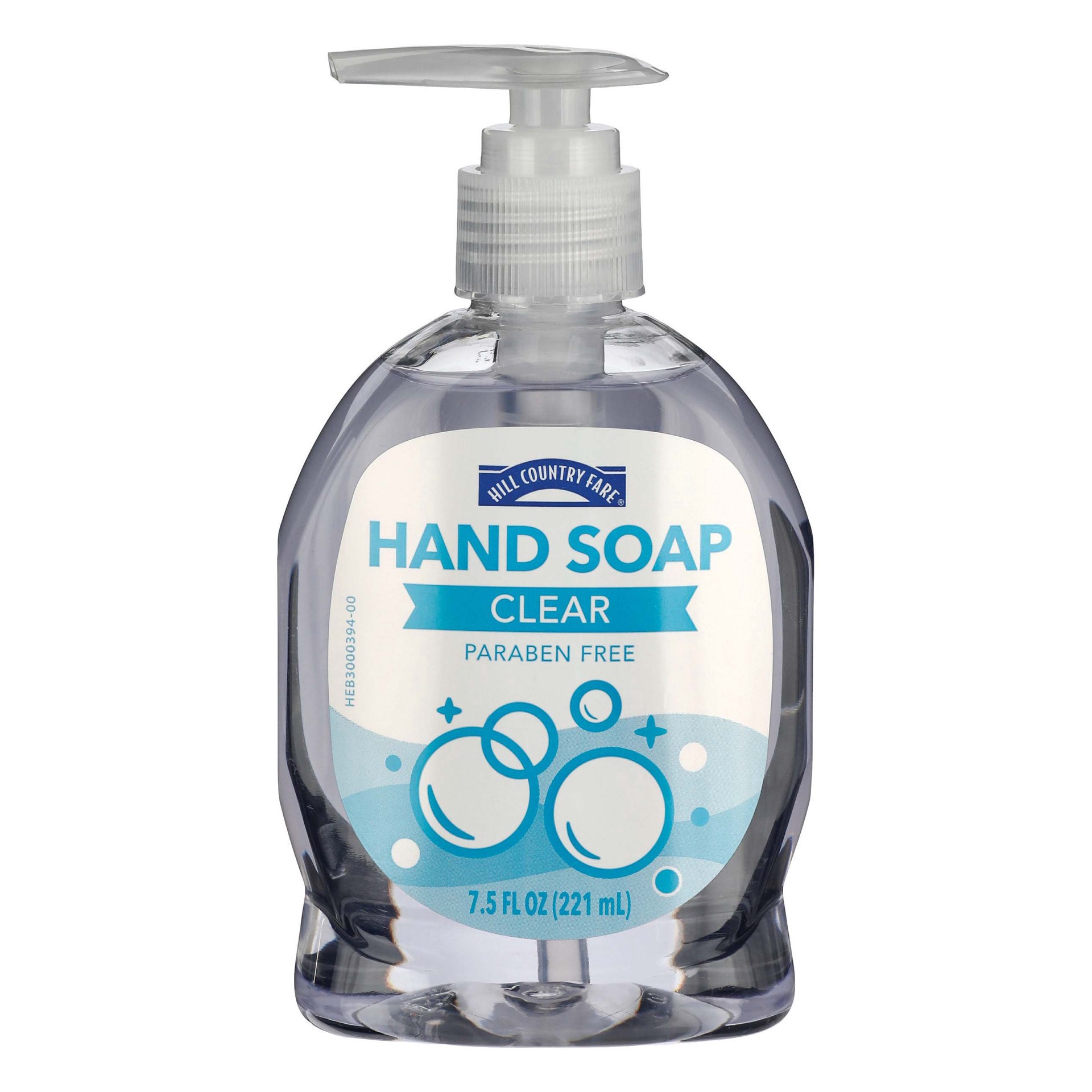 slide 1 of 1, Hill Country Fare Hand Soap - Clear, 7.5 oz
