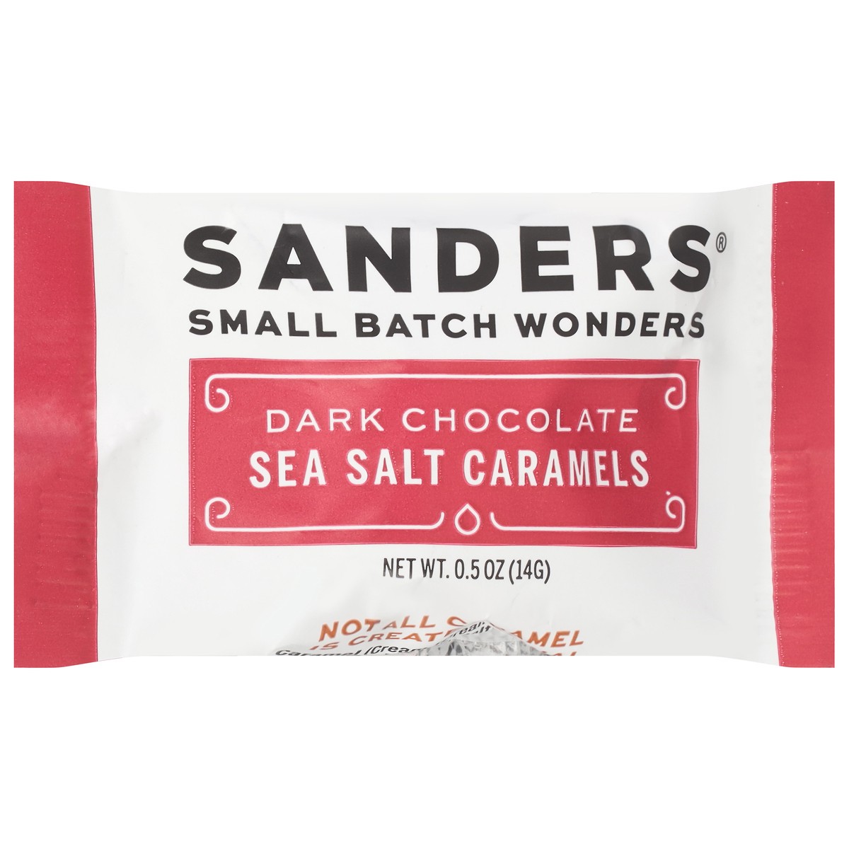 slide 1 of 12, Sanders Dark Chocolate Sea Salt Caramels 0.5 oz, 0.5 oz