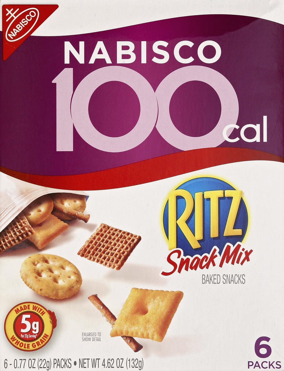 slide 4 of 6, Nabisco 100 Calorie Packs Nabisco 100 Cal Ritz Snack Mix, 0.41 lb