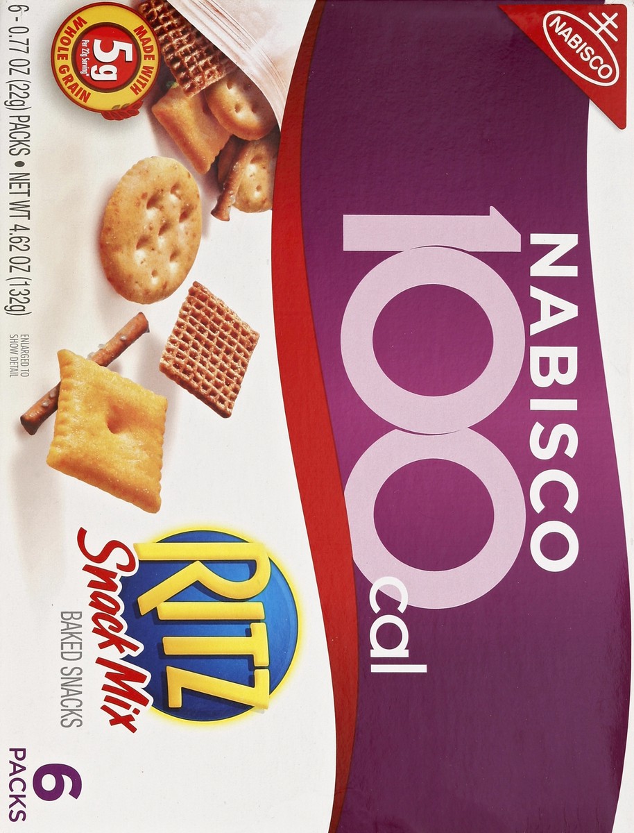 slide 6 of 6, Nabisco 100 Calorie Packs Nabisco 100 Cal Ritz Snack Mix, 0.41 lb