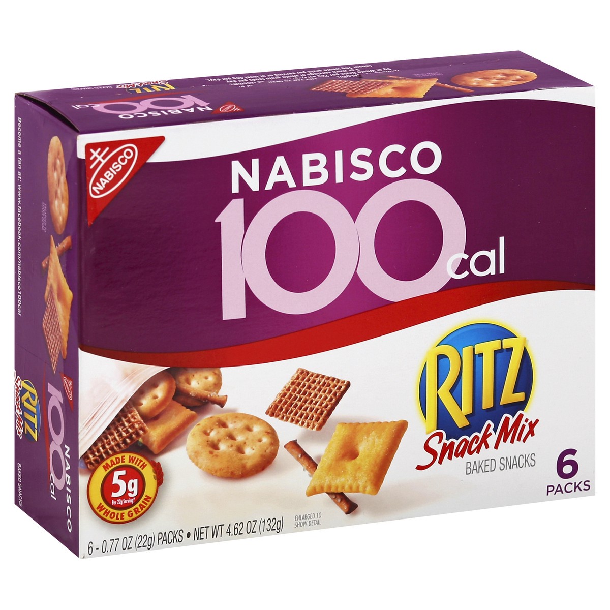 slide 5 of 6, Nabisco 100 Calorie Packs Nabisco 100 Cal Ritz Snack Mix, 0.41 lb