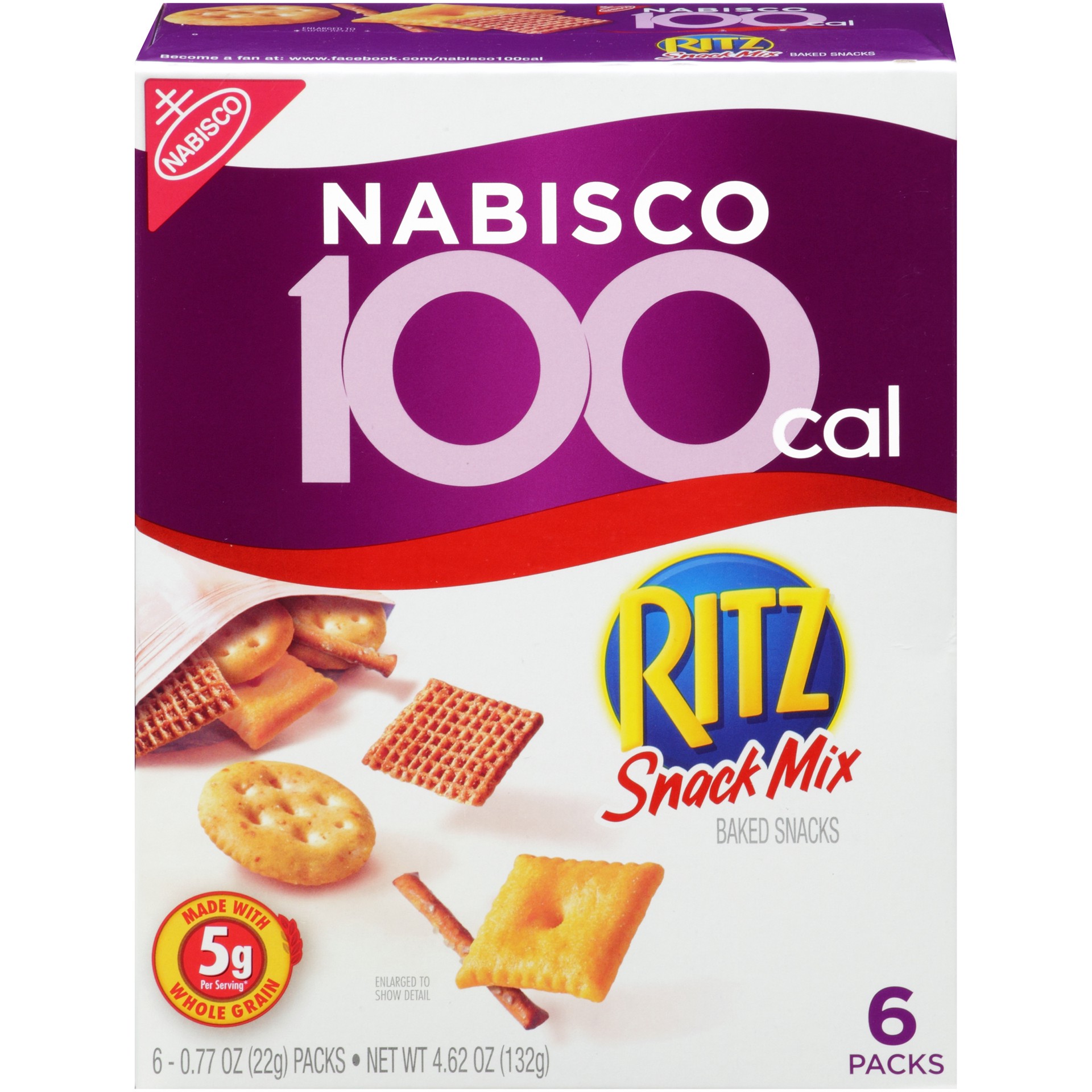 slide 1 of 6, Nabisco 100 Calorie Packs Nabisco 100 Cal Ritz Snack Mix, 0.41 lb