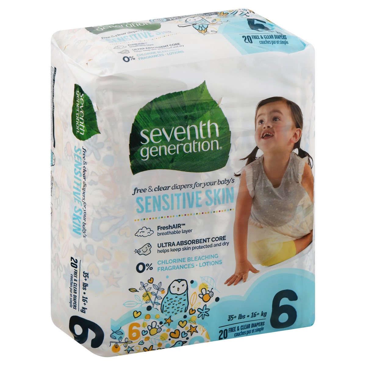 slide 2 of 9, Seventh Generation Diapers 20 ea, 20 ct