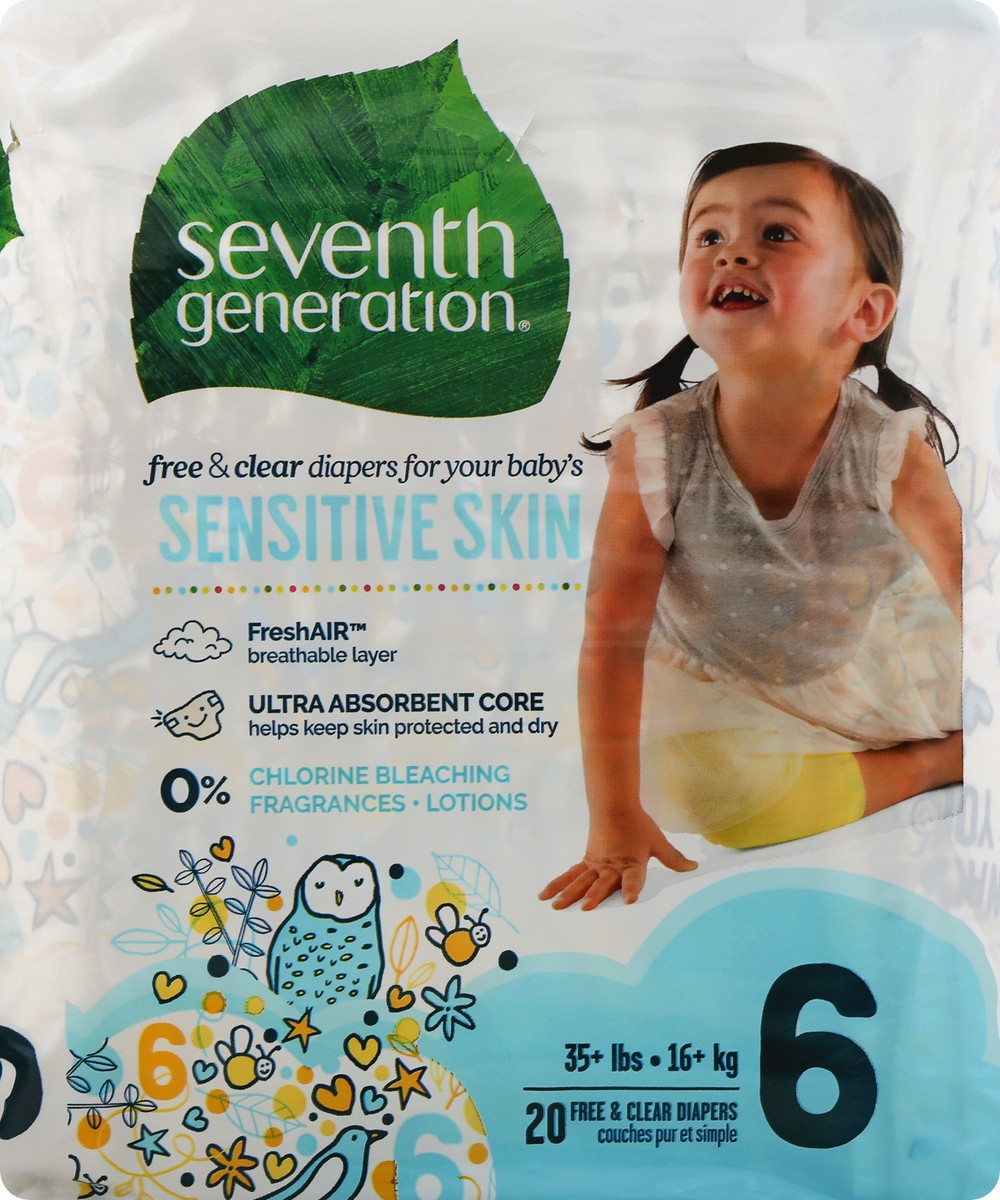 slide 5 of 9, Seventh Generation Diapers 20 ea, 20 ct