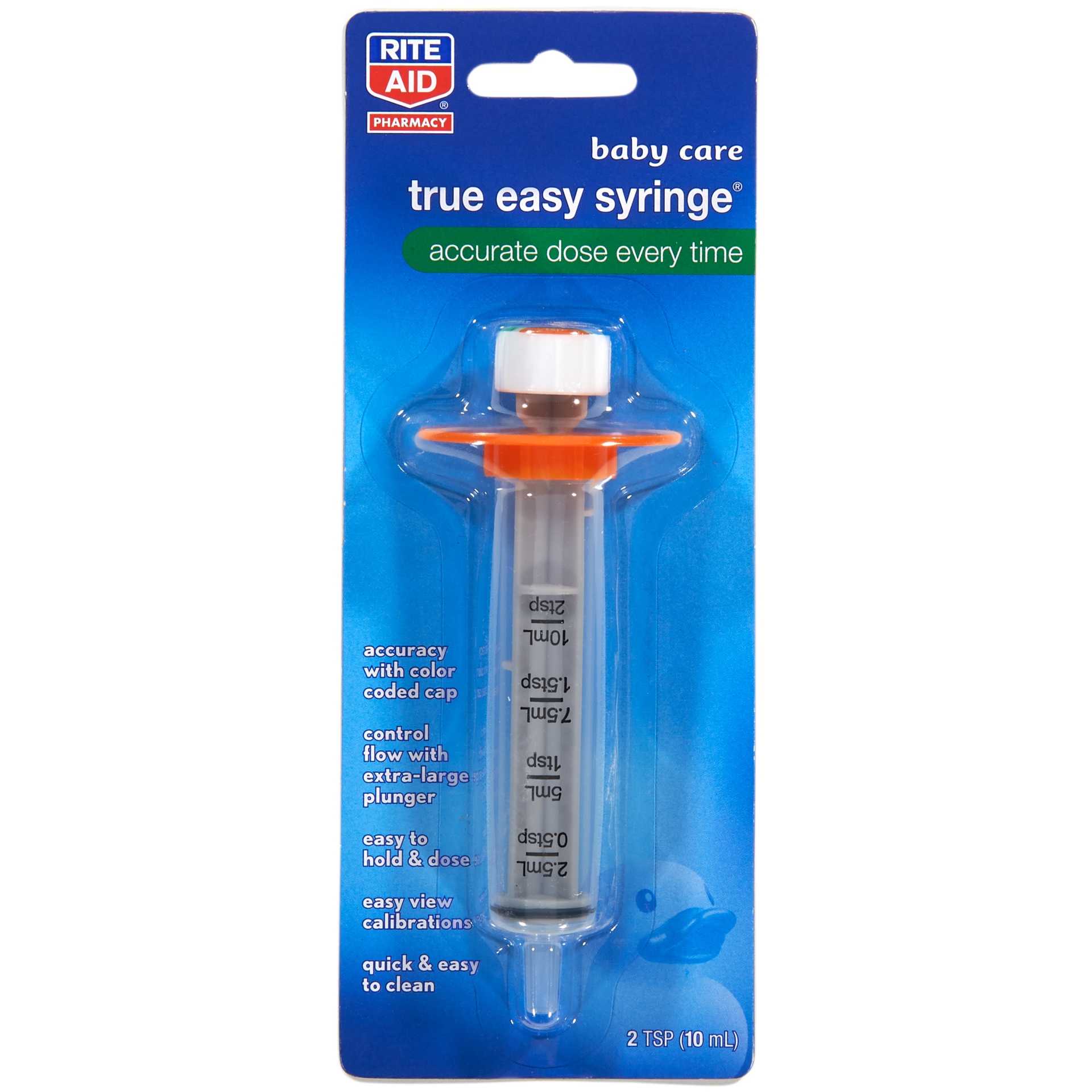 slide 1 of 4, Rite Aid Ra True Easy Syringe, 10 ml