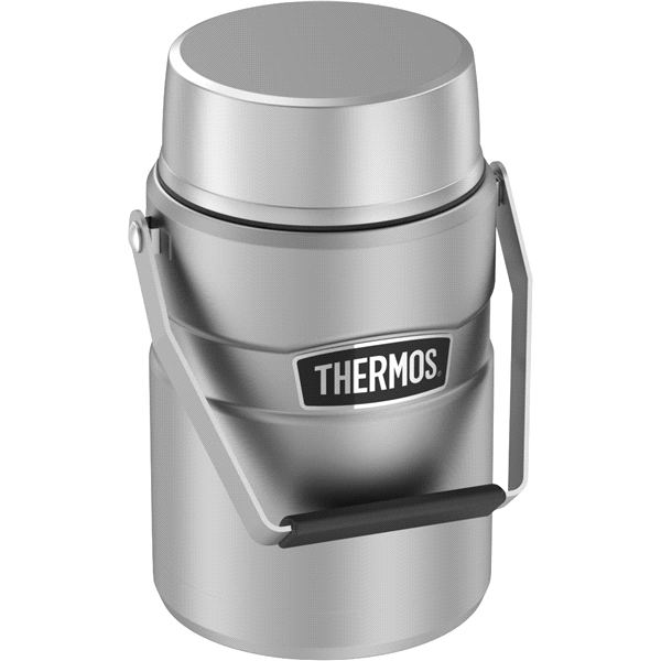 slide 1 of 1, Thermos Stainless Steel Food Jar with 2 Containers, 47 oz