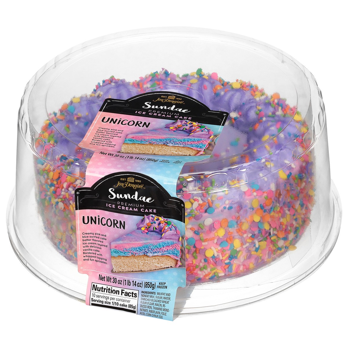 slide 5 of 13, Jon Donaire Sundae Premium Unicorn Ice Cream Cake 30 oz, 30 oz