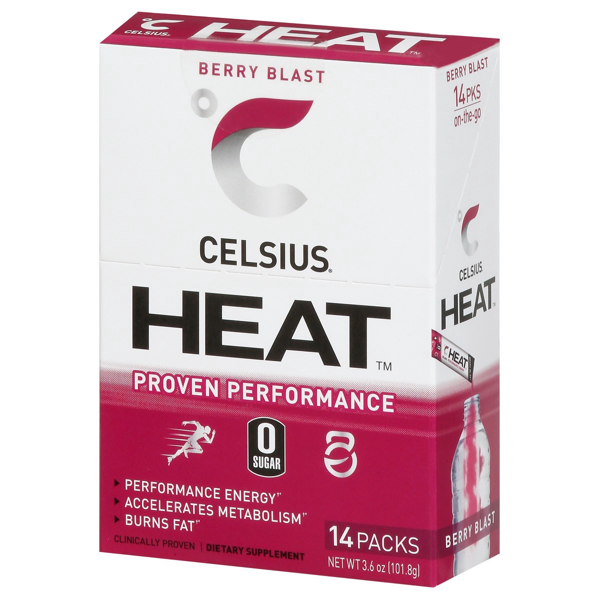 slide 2 of 9, CELSIUS Heat Berry Blast Powder Sticks 14 ea, 14 ct