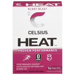 CELSIUS Heat Berry Blast Powder Sticks - 14 ct
