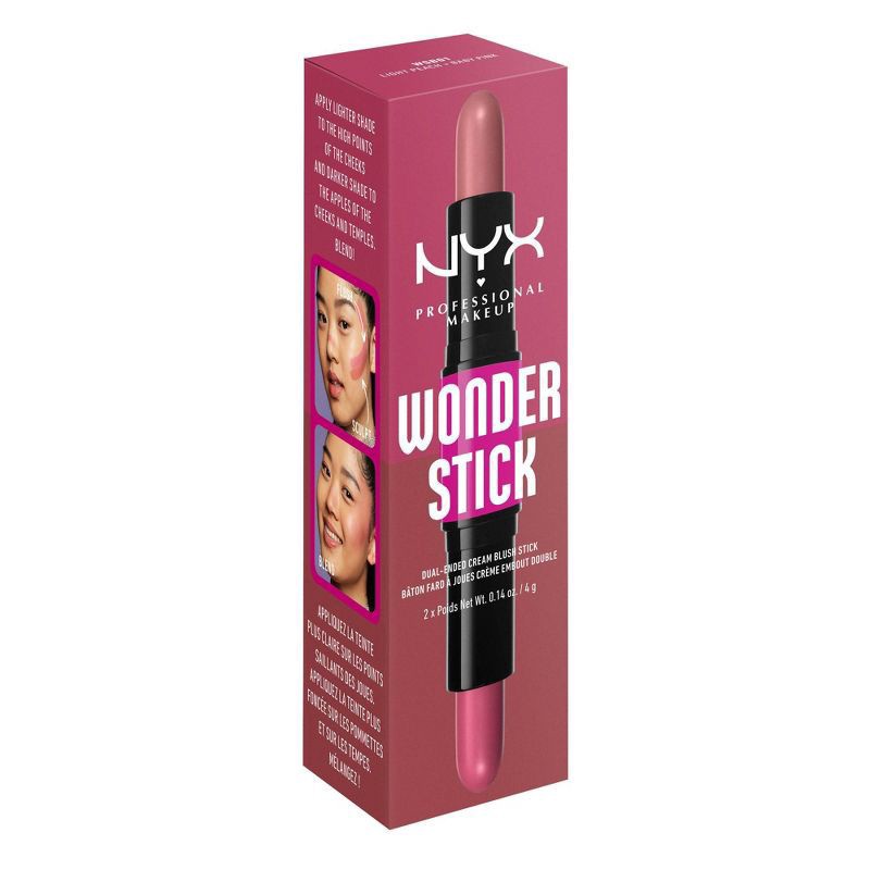 slide 7 of 10, NYX Professional Makeup Wonder Stick Cream Blush Light Peach + Baby Pink, 1 ct