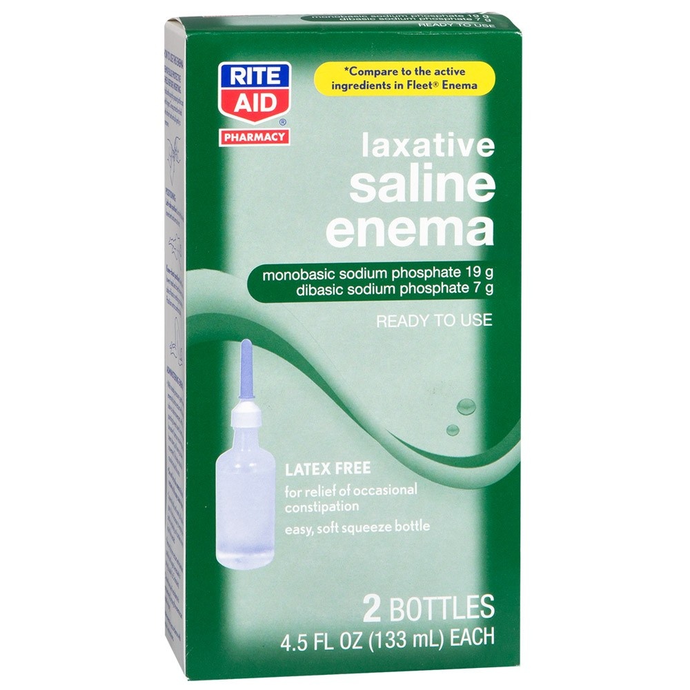 slide 1 of 5, Rite Aid Enema Twin Pack, 2 ct; 4.5 fl oz