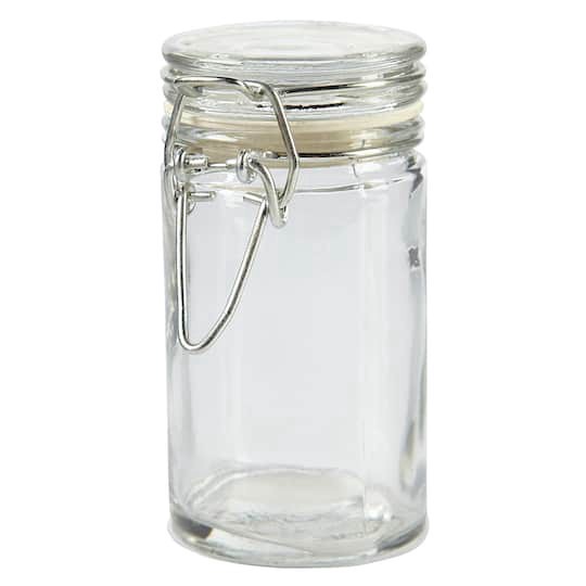 slide 1 of 2, Mini Glass Round Jar With Latch By Ashland, 1.77 in x 1.77 in x 3.23 in